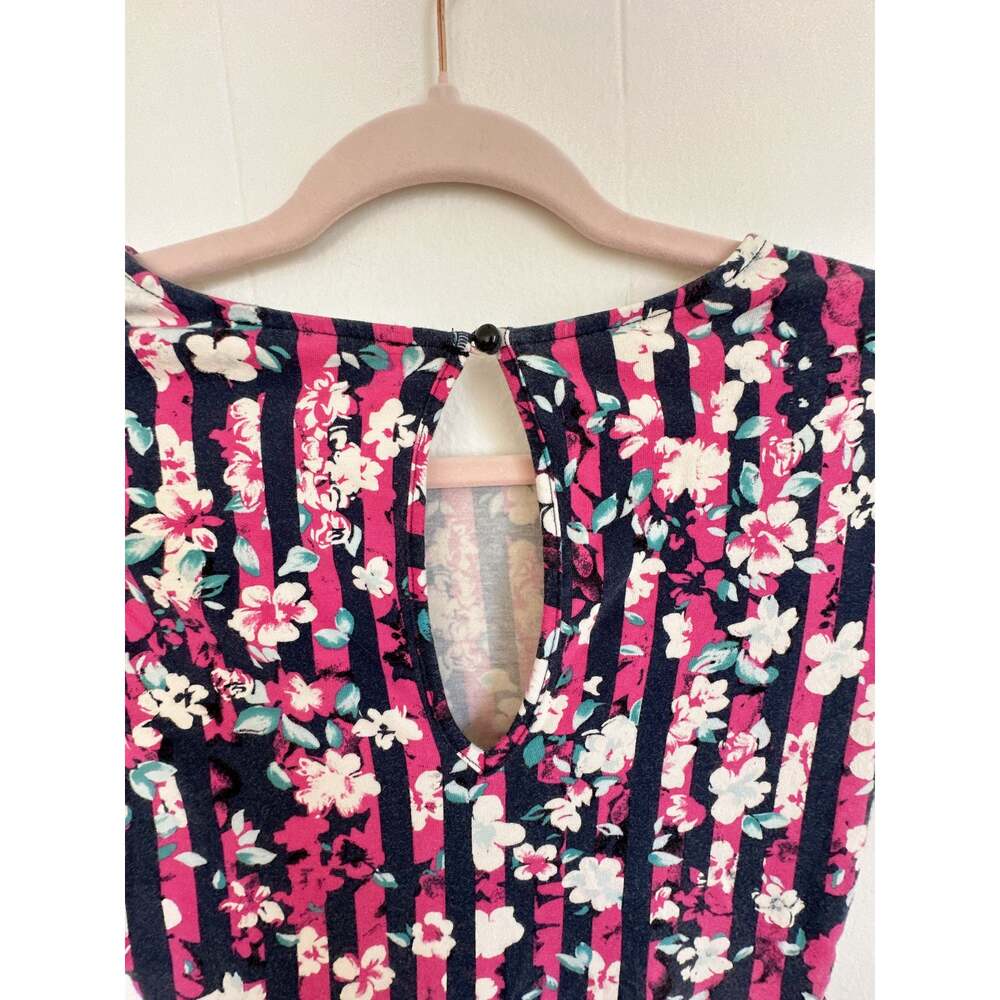 VTG 90s Forever 21 Floral Stripe Keyhole Mini Dress S Whimsigoth Indie Sleaze - Picture 6 of 6